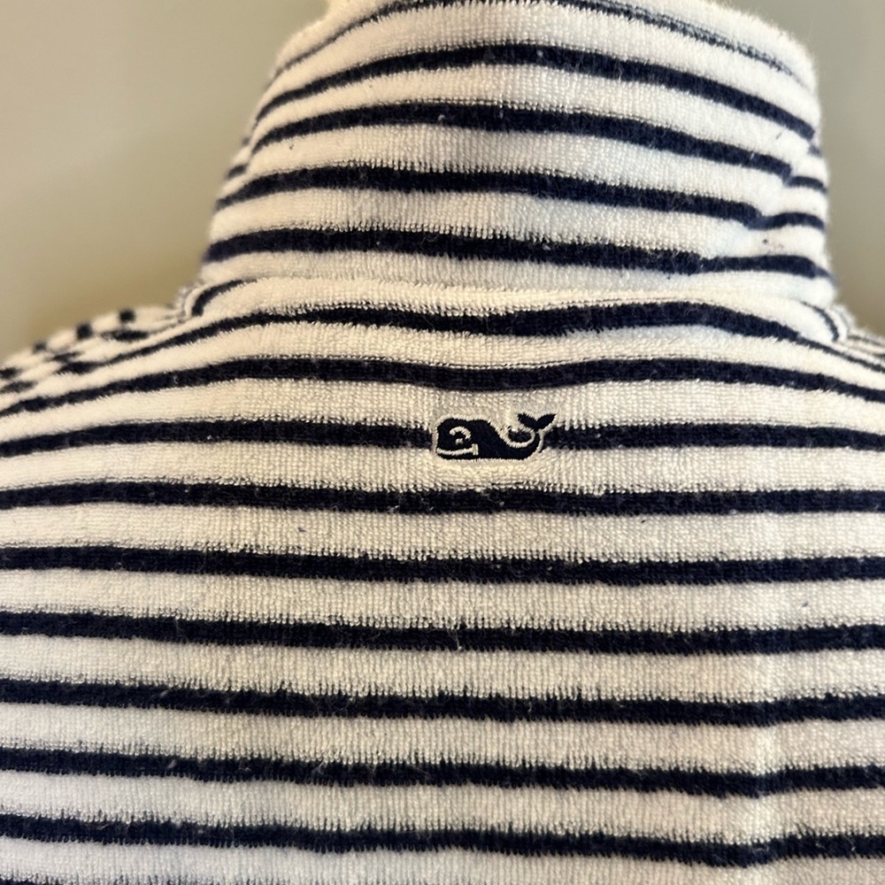 Vineyard Vines Striped Shep Shirt French Terry 1/4 Zip Pullover Women S - Picture 10 of 14